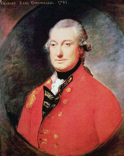 Charles Cornwallis door Thomas (after) Gainsborough