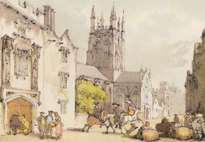 Merton College door Thomas (after) Rowlandson