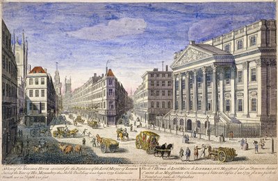 Mansion House exterieur, Londen, 1751 door Thomas Bowles