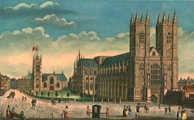 Westminster Abbey en St. Margarets Kerk, ca. 1793 door Thomas Bowles