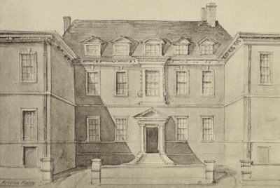 Huis van Sir John Houblon door Thomas Colman (after) Dibdin