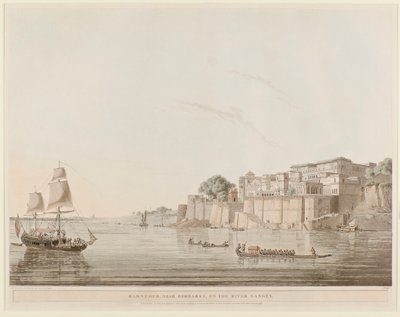 Ramnugur, nabij Bernares, aan de rivier de Ganges door Thomas Daniell