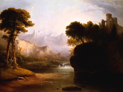 Fantasierijk landschap, 1834 door Thomas Doughty