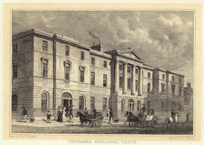 Exchange Buildings, Leith door Thomas Hosmer (after) Shepherd