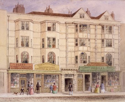 Aldersgate Street, Londen, 1851 door Thomas Hosmer Shepherd