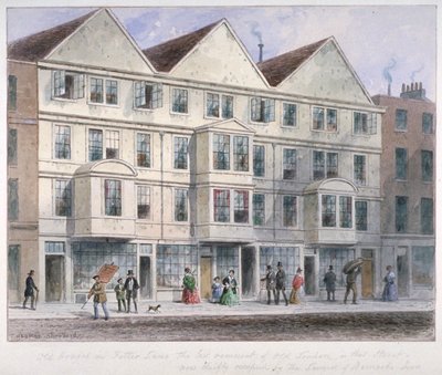 Fetter Lane, City of London, 1855 door Thomas Hosmer Shepherd