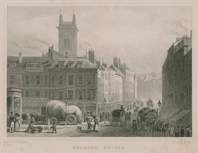 Holborn Brug, Londen door Thomas Hosmer Shepherd