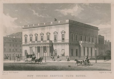 New United Service Club House, Londen door Thomas Hosmer Shepherd