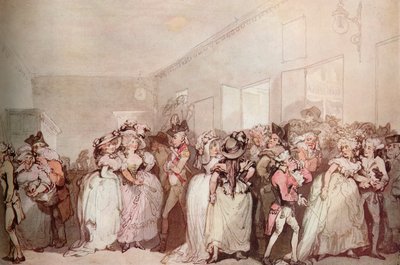 Box Lobby Loungers van 1785, c1785 door Thomas Rowlandson