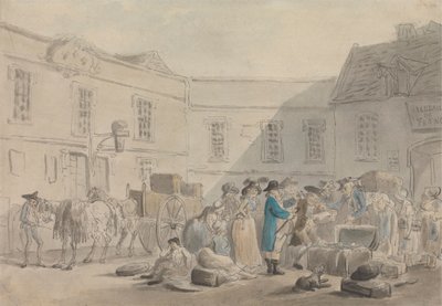 Douanekantoor in Boulogne door Thomas Rowlandson