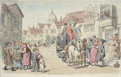 Dolphins Inn: Greenwich en Woolwich Koetsen door Thomas Rowlandson