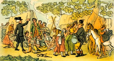 Dr Syntax en de zigeuners door Thomas Rowlandson