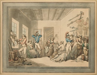 Engelse kazerne, 1788 door Thomas Rowlandson