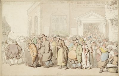 Providence Kapel, laat 18e eeuw door Thomas Rowlandson