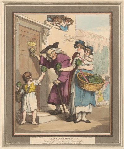 Set van acht (5): Kreten van Londen door Thomas Rowlandson