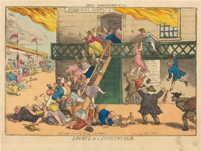 Sporten op een dorpskermis door Thomas Rowlandson