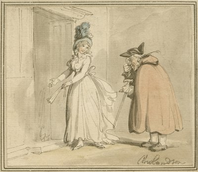 De Courtisane, ca. 1785-1800 door Thomas Rowlandson