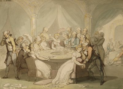 De Speeltafel door Thomas Rowlandson