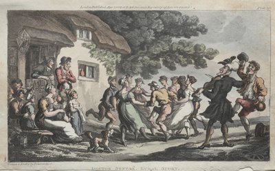 De Eerwaarde Dr. Syntax Plattelandsport door Thomas Rowlandson