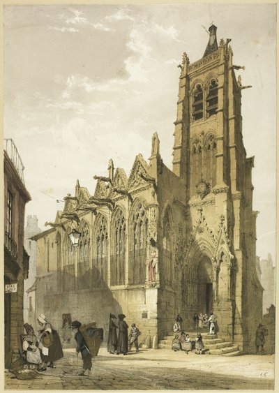 Kerk van St. Severin, Parijs door Thomas Shotter Boys