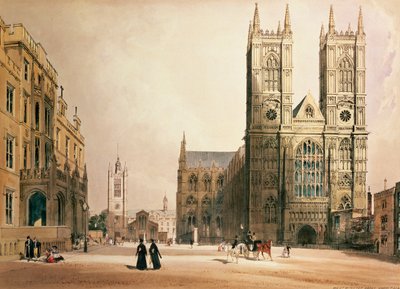 Westminster Abbey en Ziekenhuis, 1842 door Thomas Shotter Boys