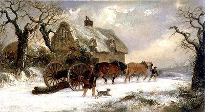 Hout Vervoeren - Winter door Thomas Smythe