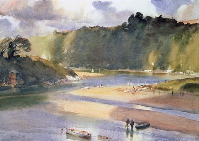 Zomer in de riviermonding, Devon door Trevor Chamberlain