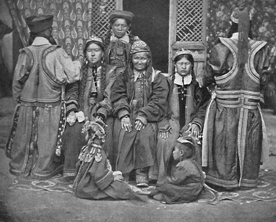 Een groep Mongolen, 1902 door Unbekannt