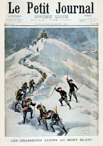 Alpenjagers op de Mont Blanc, 1901 door Unbekannt