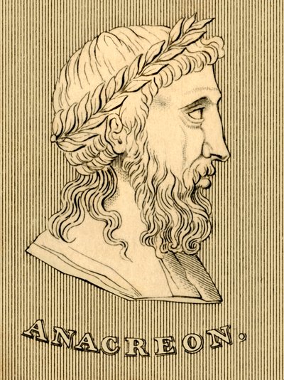 Anacreon, c582-485 v.Chr., 1830 door Unbekannt