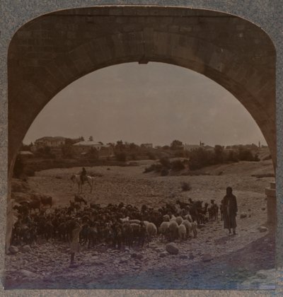 Aquaduct met uitzicht op Jericho door Boog, c1900 door Unbekannt