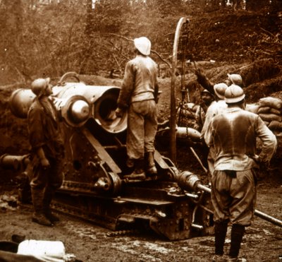 Artillerie, Bois du Chatelet, Frankrijk, ca. 1914-ca. 1918 door Unbekannt