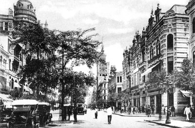 Avenida Rio Branco, Rio de Janeiro, Brazilië, ca. 1920s door Unbekannt