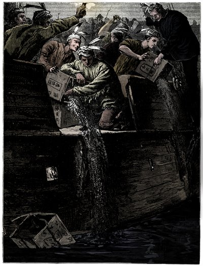 Boston Tea Party, 26 december 1773 door Unbekannt