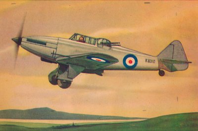 Boulton Paul Defiant jager monoplane, c. 1944 door Unbekannt