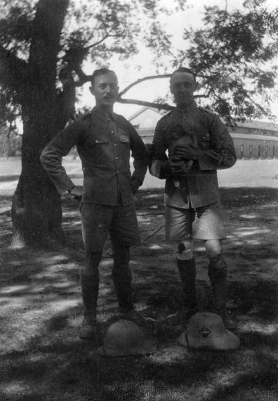 Britse soldaten, Muttra, India, 1917 door Unbekannt