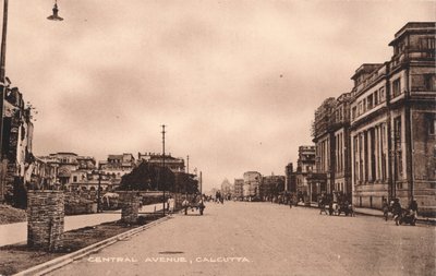 Central Avenue, Calcutta, c1900 door Unbekannt