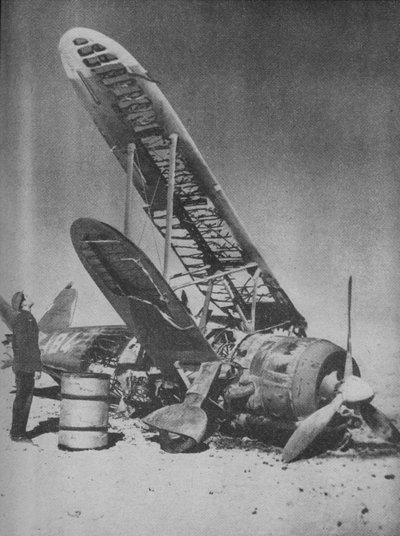 Neergestort op de begraafplaats van de Regia Aeronautica, 1941 door Unbekannt