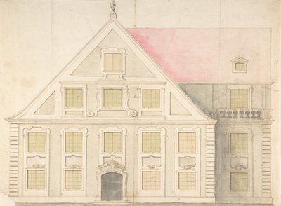 Ontwerp voor een Huisgevel, 18e eeuw. door Unbekannt