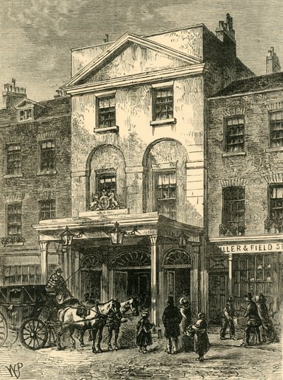 Ingang van Astleys Theater in 1820, ca. 1878 door Unbekannt