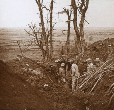 Frontlinie, Les Éparges, Noord-Frankrijk, ca. 1914-ca. 1918 door Unbekannt