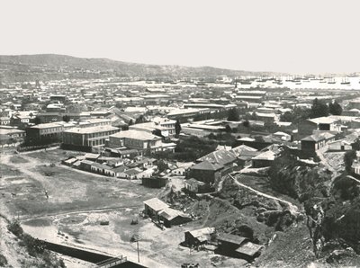 Algemeen uitzicht op de stad, Valparaiso, Chili, 1895 door Unbekannt