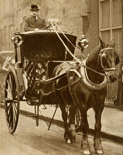 Hansom cab, ca. 1910, 1935 door Unbekannt