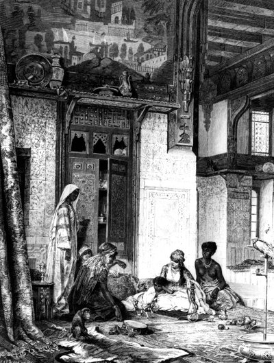 Harem in een kaliefenhuis, 1880 door Unbekannt