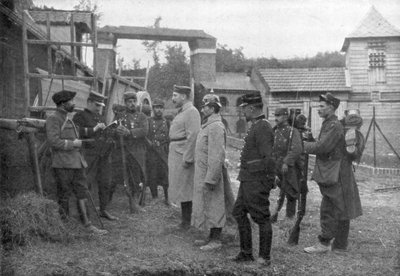 Ondervraging van Duitse gevangenen, Frankrijk, augustus 1914 door Unbekannt