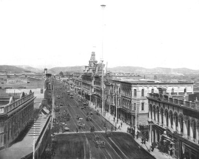 Hoofdstraat, Los Angeles, Californië, VS, ca. 1900 door Unbekannt