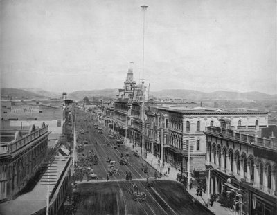 Main Street, Los Angeles, Californië, ca. 1897 door Unbekannt