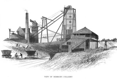 Mijnschacht bij Hebburn Colliery, Newcastle-upon-Tyne gebied, 1860 door Unbekannt