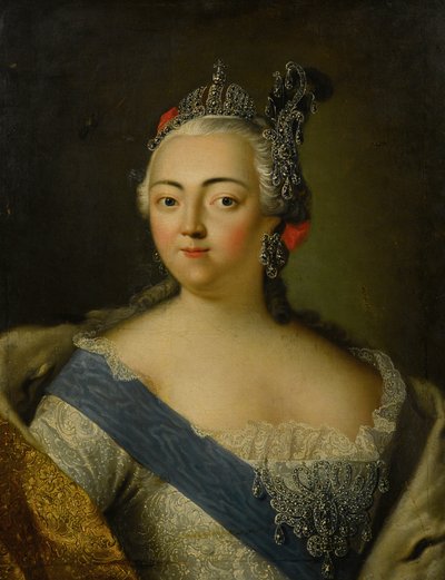 Portret van Keizerin Elizabeth van Rusland 1709-1762 door Unbekannt