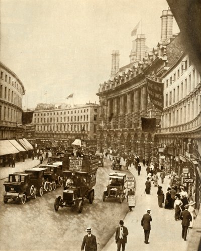 Regent Street, Londen, 1912 door Unbekannt